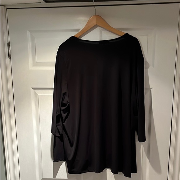 Multicolored Floral Scoop Neck 3/4 Sleeve Blouse - Picture 3 of 3